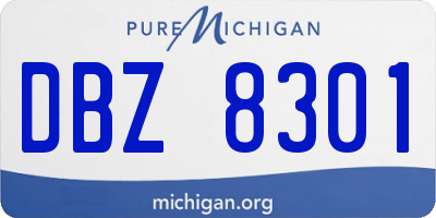 MI license plate DBZ8301