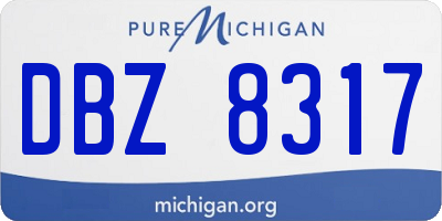 MI license plate DBZ8317