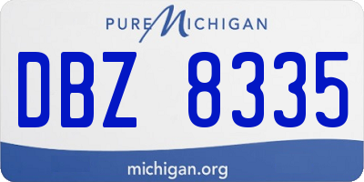 MI license plate DBZ8335