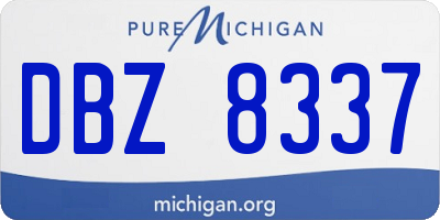 MI license plate DBZ8337