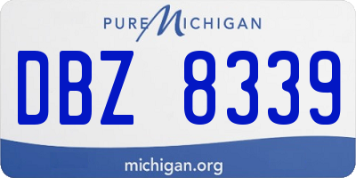 MI license plate DBZ8339