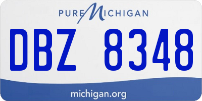 MI license plate DBZ8348