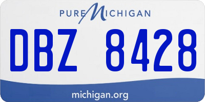 MI license plate DBZ8428