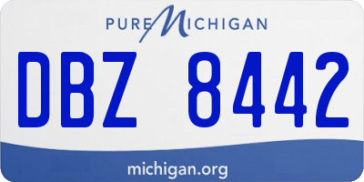 MI license plate DBZ8442