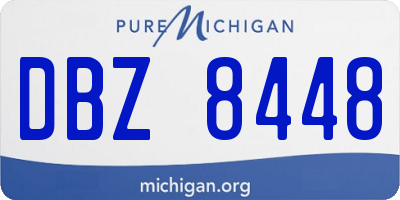 MI license plate DBZ8448