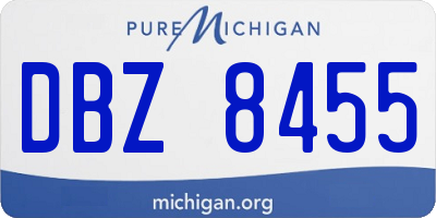 MI license plate DBZ8455