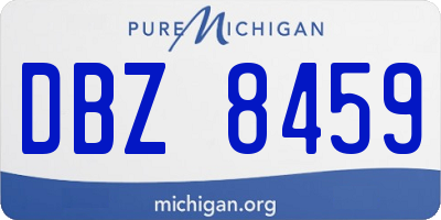 MI license plate DBZ8459