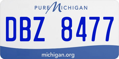 MI license plate DBZ8477