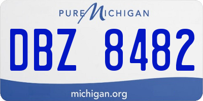 MI license plate DBZ8482