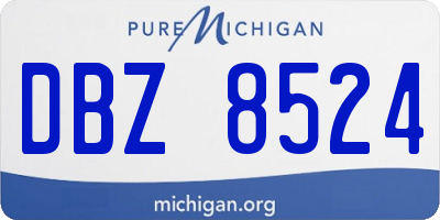 MI license plate DBZ8524