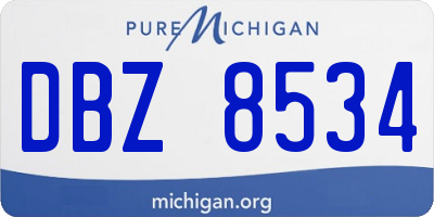 MI license plate DBZ8534