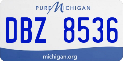 MI license plate DBZ8536