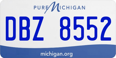 MI license plate DBZ8552