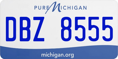 MI license plate DBZ8555