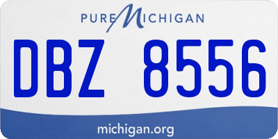 MI license plate DBZ8556