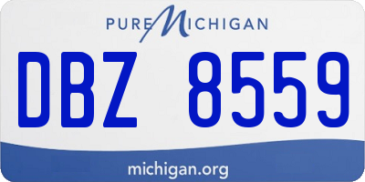 MI license plate DBZ8559