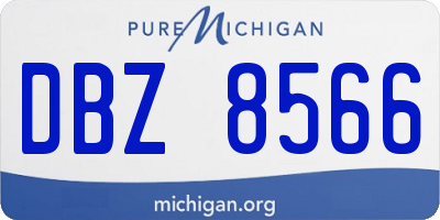 MI license plate DBZ8566