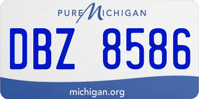MI license plate DBZ8586