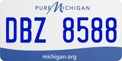 MI license plate DBZ8588