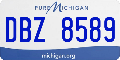 MI license plate DBZ8589