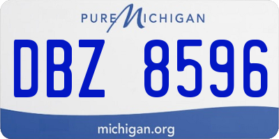 MI license plate DBZ8596