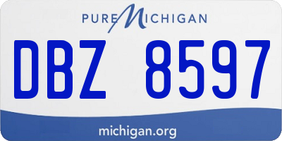 MI license plate DBZ8597