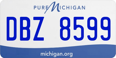 MI license plate DBZ8599