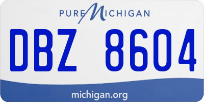 MI license plate DBZ8604