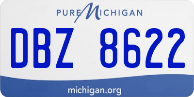 MI license plate DBZ8622