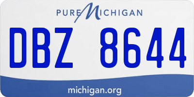 MI license plate DBZ8644