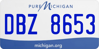 MI license plate DBZ8653