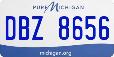 MI license plate DBZ8656