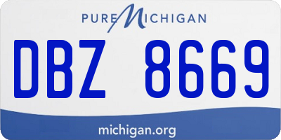 MI license plate DBZ8669