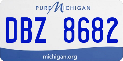 MI license plate DBZ8682