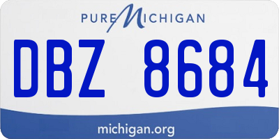MI license plate DBZ8684