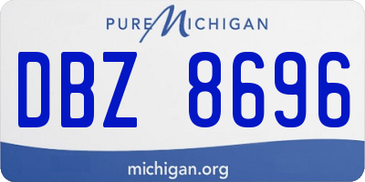 MI license plate DBZ8696