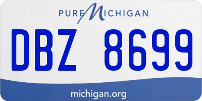 MI license plate DBZ8699