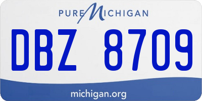 MI license plate DBZ8709