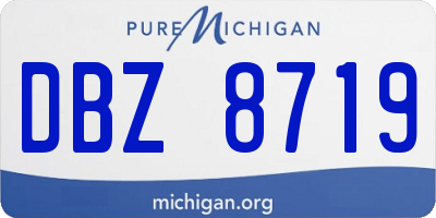 MI license plate DBZ8719