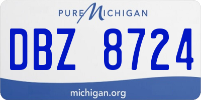 MI license plate DBZ8724