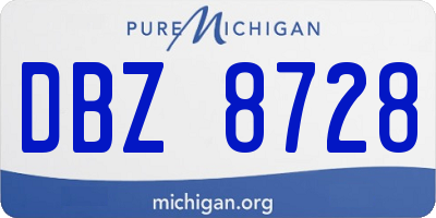 MI license plate DBZ8728