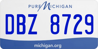 MI license plate DBZ8729