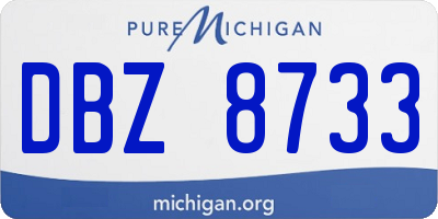MI license plate DBZ8733