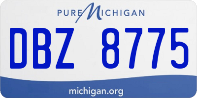 MI license plate DBZ8775