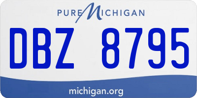 MI license plate DBZ8795