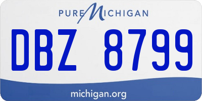 MI license plate DBZ8799