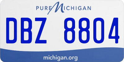 MI license plate DBZ8804