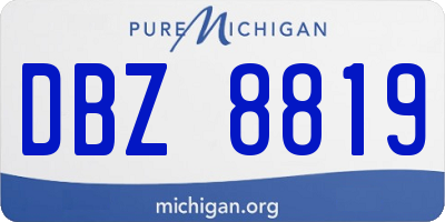 MI license plate DBZ8819