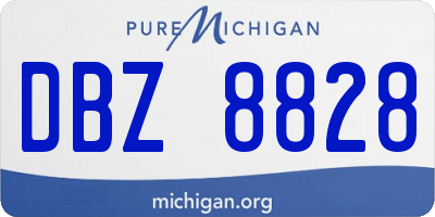 MI license plate DBZ8828