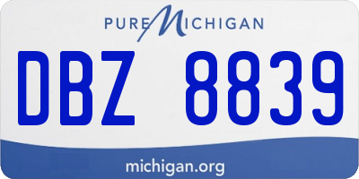 MI license plate DBZ8839